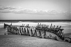 Wreck of the 'SS Dicky' on Dicky Beach, Caloundra, Queensland