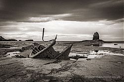 Shipwreck at Saltwick Bay